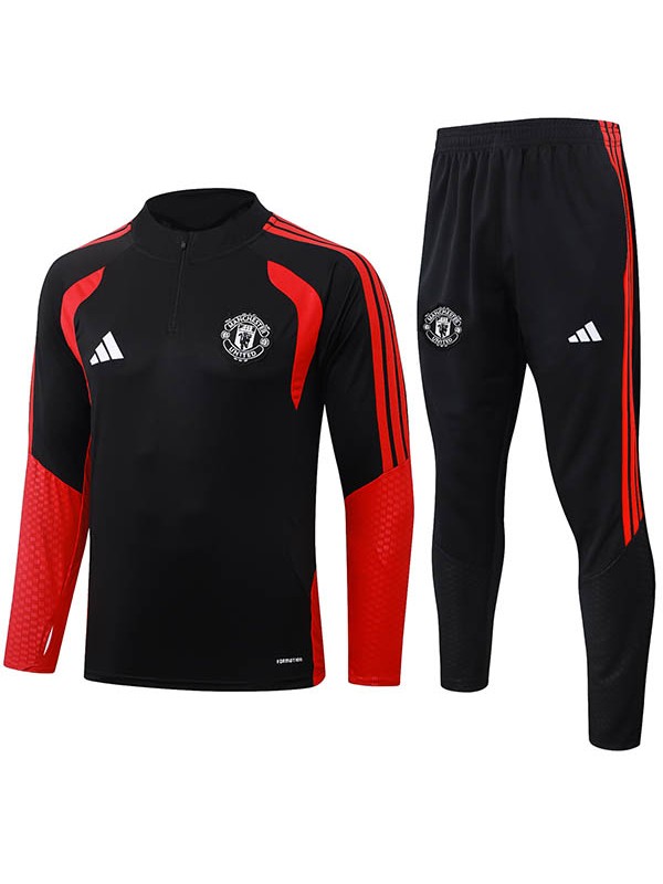 Manchester united tracksuit mens training black red kit 2026-2027